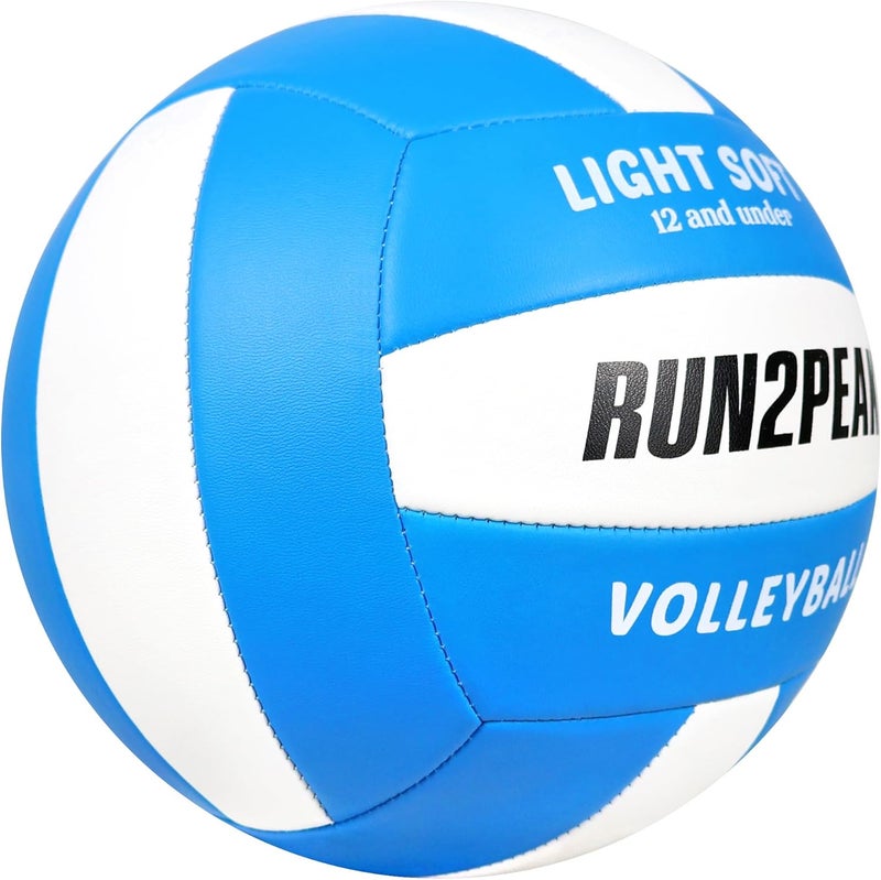 RUN2PEAK Light Soft Volleyball - Light Volleyball Designed for Beginners Kids Youth Teen - Lightweight Volleyballs for Indoor Outdoor Beach Backyard Official Size 5 Training Volley Ball - Image 3